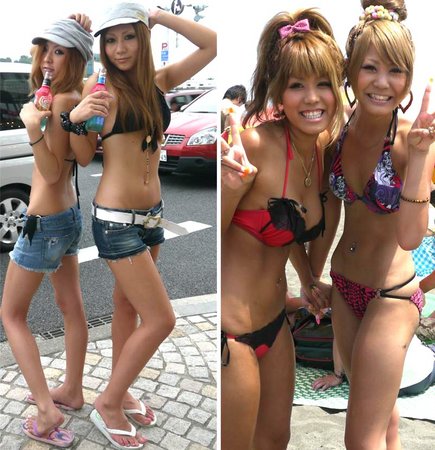 大洗サンビーチ・大洗海岸の水着ギャル